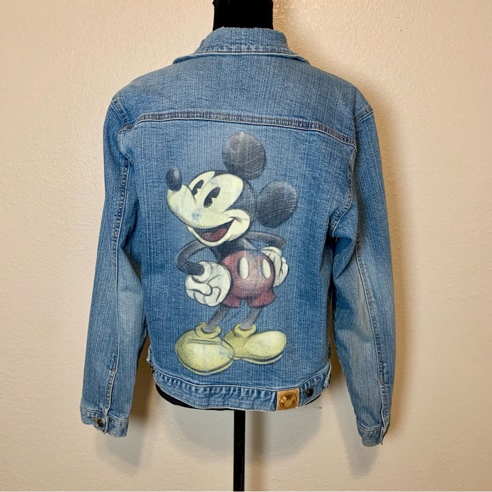 Vintage 90’s Y2K Disney Store Mickey Mouse Denim Jean Jacket Blue Size Medium - Picture 16 of 16